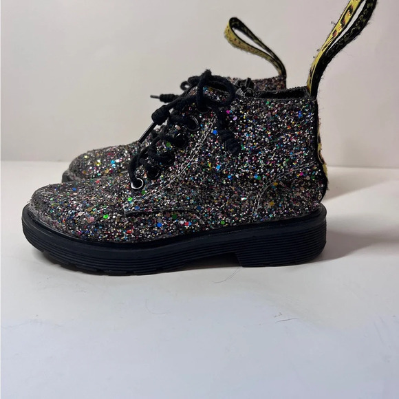 Kids Glitter Combat Boots multicolor in toddler size 31 - Picture 7 of 10